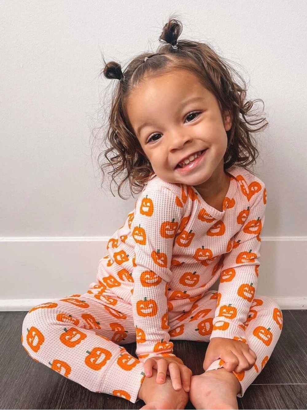 Spearmint Love Organic Waffle 2-Piece Set, Blush Jack-O-Lantern